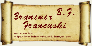 Branimir Francuski vizit kartica